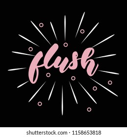 Lettering poster for Bathroom. Vector illustration.
