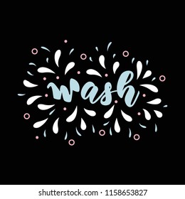 Lettering poster for Bathroom. Vector illustration.