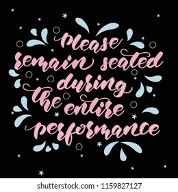 Lettering poster for Bathroom. Vector illustration.