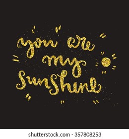 Lettering poster. Hand-drawn vector typography. Romantic illustration with text.