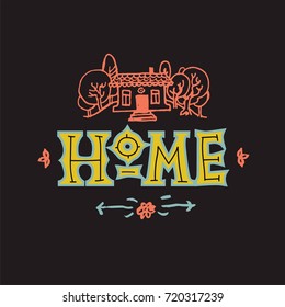 Lettering poster Home