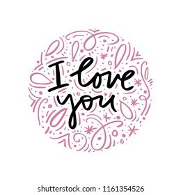 Lettering poster and postcard. Vector illustration