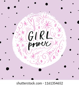 Lettering poster and postcard. Vector illustration