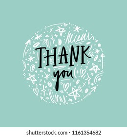 Lettering poster and postcard. Vector illustration