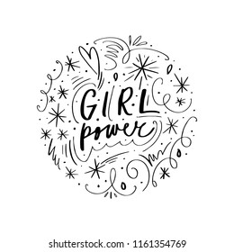 Lettering poster and postcard. Vector illustration