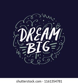 Lettering poster and postcard. Vector illustration