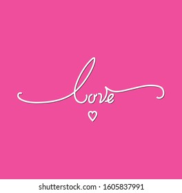 Lettering poster quote love vector heart