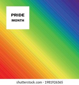 MESES DE ORGULLO por el fondo del arco iris degradado. Bandera LGBT. Diseño de plantilla, ilustración vectorial. El amor gana. Símbolos coloridos. Colección del orgullo gay. Cartel.
