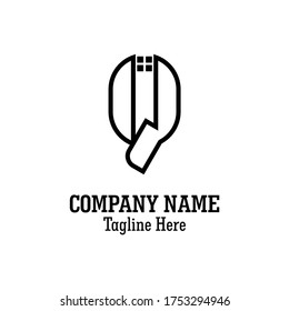 Lettering Q Company Logo Vector