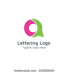 Lettering Q vector