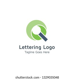 Lettering Q vector