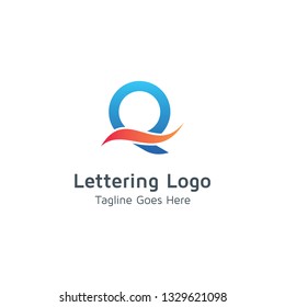 Lettering Q vector