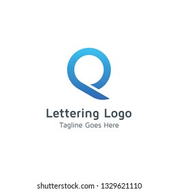 Lettering Q vector
