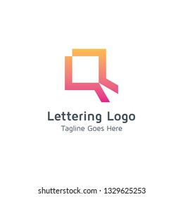 Lettering Q vector