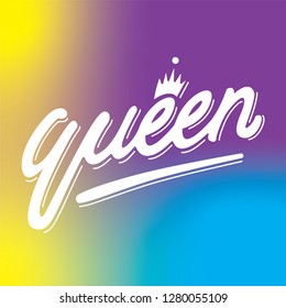 Lettering queen logo