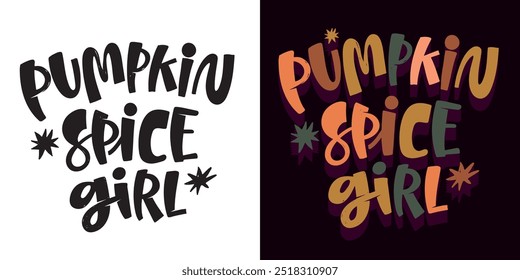 Lettering quote about fall, pumpkin, thanksgiving. Give thanks. Lettering for t-shirt design, mug print, bag print, clothes fashion. 100% hand drawn vector image.
