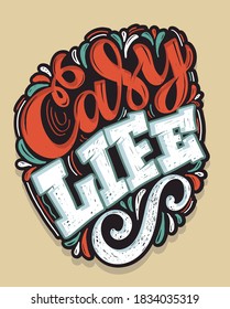 Lettering quote - cute hand drawn doodle postcard. Lettering art for poster, banner, t-shirt design.