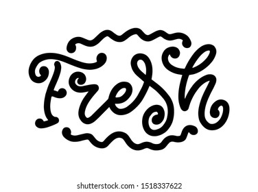 Lettering quote, great design for any purposes. Vector slogan illustration for logotype creation. Tasty breakfast. Diet food. Logo healthy nutrition packaging.