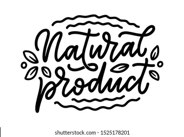 Lettering quote, great design for any purposes. Vector slogan illustration for logotype creation. Tasty breakfast. Diet food. Logo healthy nutrition packaging.