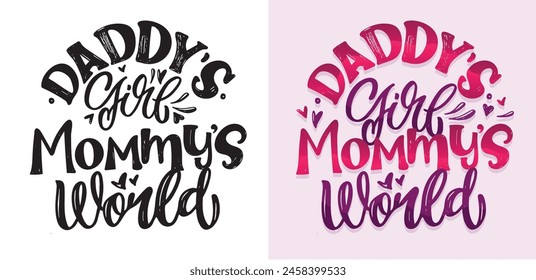 Lettering quote hand drawn doodle postcard about little baby. T-shirt design, mug print.	100% vector image
