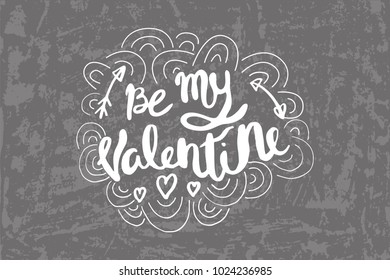 Lettering quote in hand drawn style. Phrase about love for print, valentines day design poster and greeting card. Vector illustration.