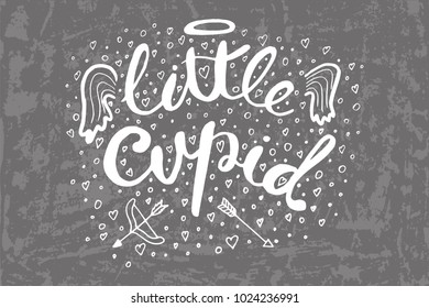 Lettering quote in hand drawn style. Phrase about love for print, valentines day design poster and greeting card. Vector illustration.