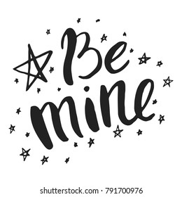 Lettering quote in hand drawn style. Phrase about love for print, valentines day design poster and greeting card. Vector illustration. Isolated on white