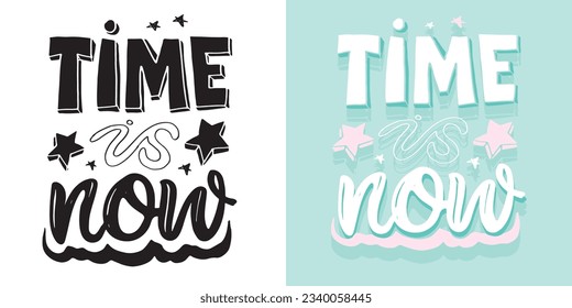 Cita de letras en estilo moderno de caligrafía . Slogan de inspiración para diseño de afiches e impresos de camisetas, tazas o bolsos. Vector