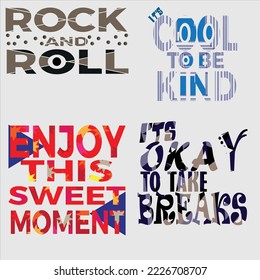 lettering quotes design bundle ,Motivation typography quote design bundle for T-shirt, poster or other merchandise. 