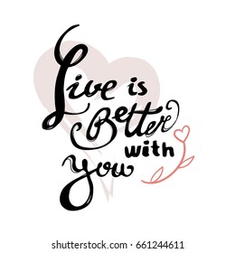 Lettering quotes motivation about life quote. Calligraphy Inspirational quote