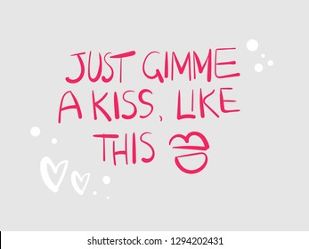 lettering quotes vector valentine card