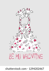 lettering quotes vector valentine card