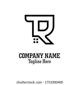 Lettering R Company Logo Vector