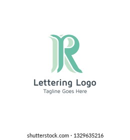 Lettering R Vector