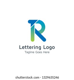 Lettering R Vector