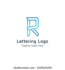 Lettering R Vector