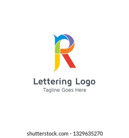 Lettering R Vector