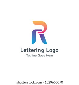 Lettering R Vector