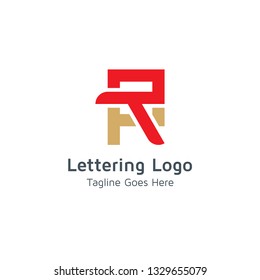 Lettering R Vector