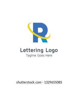 Lettering R Vector