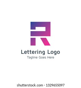 Lettering R Vector