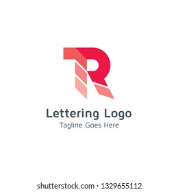 Lettering R Vector