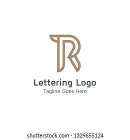 Lettering R Vector