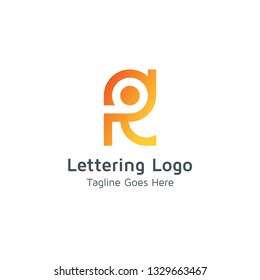 Lettering R Vector