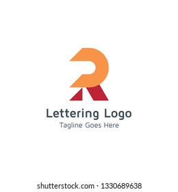 Lettering R Vector