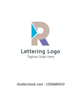 Lettering R Vector