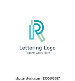 Lettering R Vector