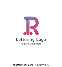 Lettering R Vector