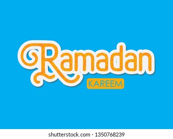lettering ramadan kareem background