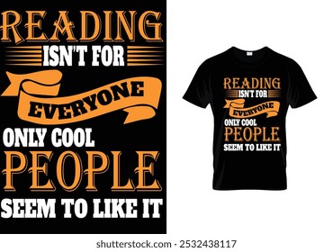  Lettering reading Book Tshirt Design